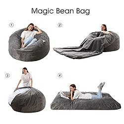 Homguava Corduroy Bean Bag Chair, Variable Shape