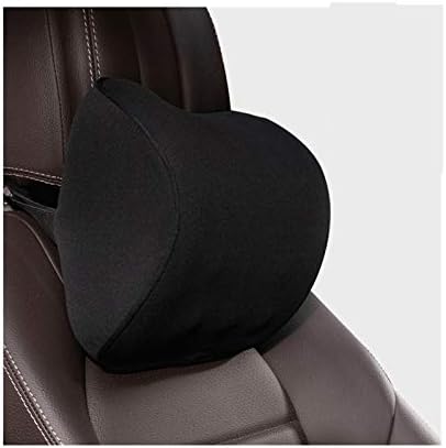 ヘッドレストクッション車のマッサージ首枕クッション枕戻るカーシート枕用オフィスチェアクッションオートユニバーサル3dメモリーフォーム シートネックピロー Color Black