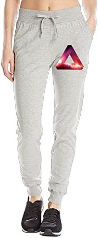 Losport Women's Penrose Triangle 7 Cotton Joggers Pants Slim Fit Bottoms Running Trousers With Pockets L Ash