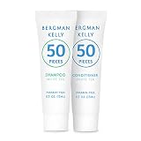 BERGMAN KELLY Travel Shampoo and Conditioner Set (0.5 fl oz, 100 Pieces, White Tea), Delight Your Guests with a Revitalizing and Refreshing Hotel Toiletries and Guest Hospitality in Bulk
