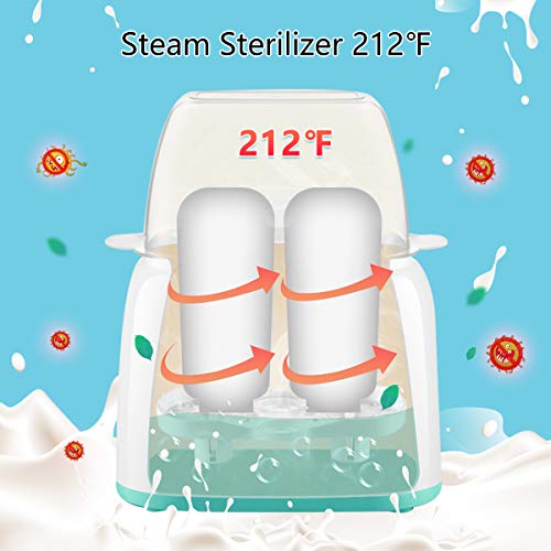 Bottle Warmer Sterilizer, WOHOME 5-in-1 Baby Bottle Warmer with Rapid Heating Warm Milk Formula Heat Food Defrost, LED Display and Accurate Temperature Control, White - Thumbnail 2