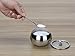 HardNok Stainless Steel Sugar Bowl with Glass Lid and Spoon