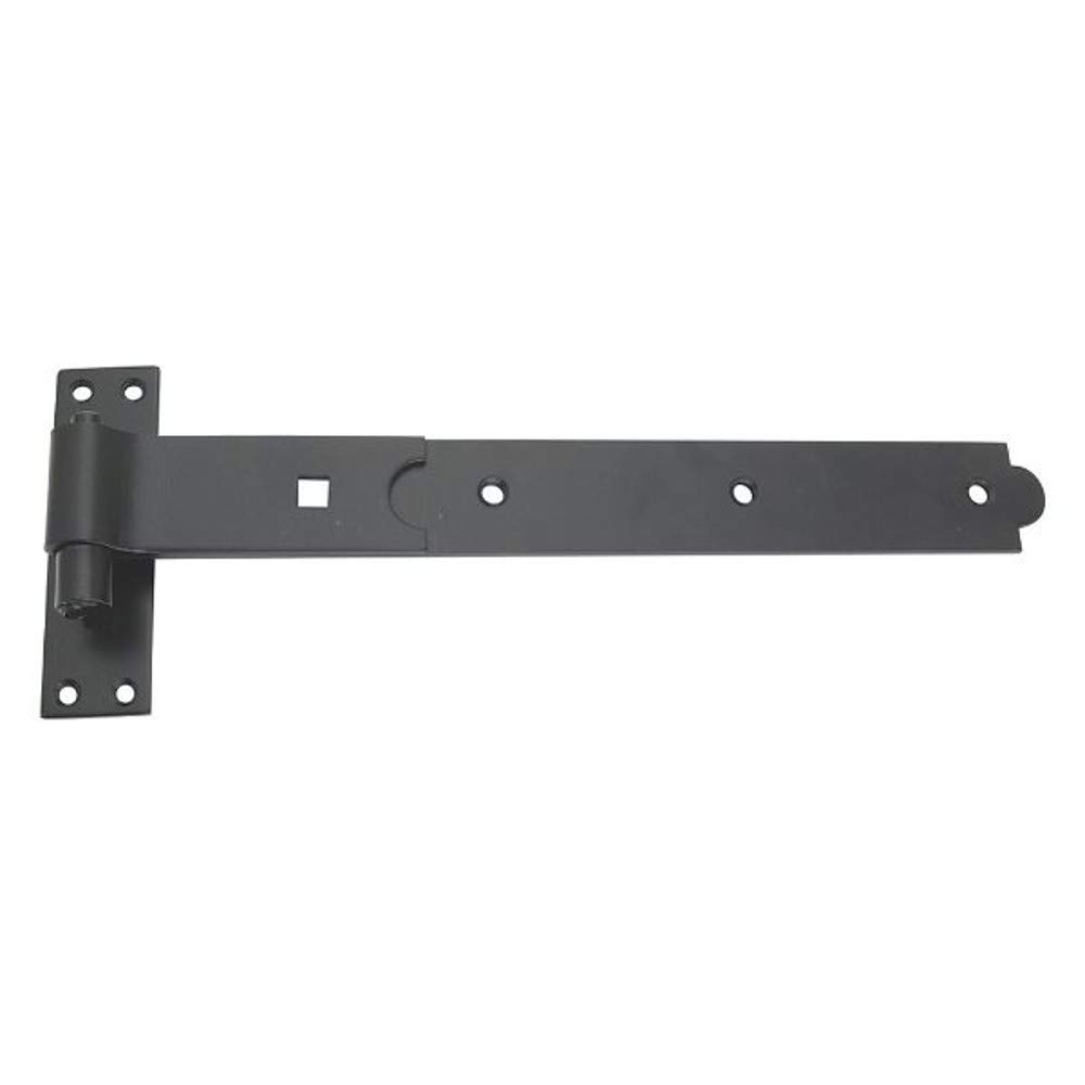 Merriway BH07136 Gate Hinge Heavy Duty Hook & Band Straight Flat, Black, 350 x 45 x 4mm