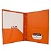 JAM Paper Plastic Eco Two Pocket Presentation Folder with Clasps - Orange - 6/pack