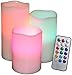 Tsutsuji Fragrance Spectrum Candles - Beautiful 3 Piece Remote Multi Mode Color Changing Vanilla Scented Real Wax Led Candles. Create a New Level of Relaxation with These Flameless Candles Now.