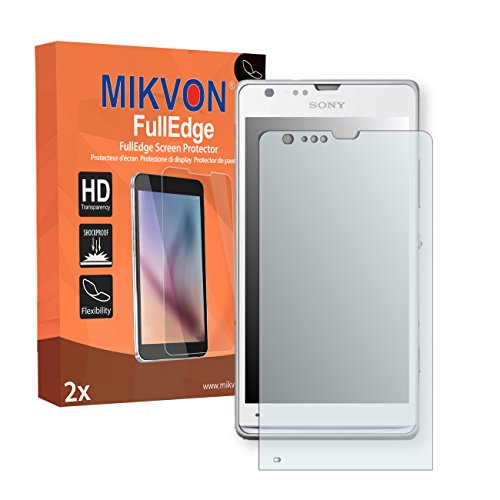 2 x Mikvon FullEdge screen protector for Sony Xperia SP TD-LTE foil (screen protector with full protection and custom fit for the curved display)