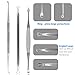 10pcs Pimple Popper Blackhead Remover Tool +Ear Wax Removal +Cuticle Pusher Stainless Steel Comedone Zit Blemish Acne Kit with Brush & Leather Bag