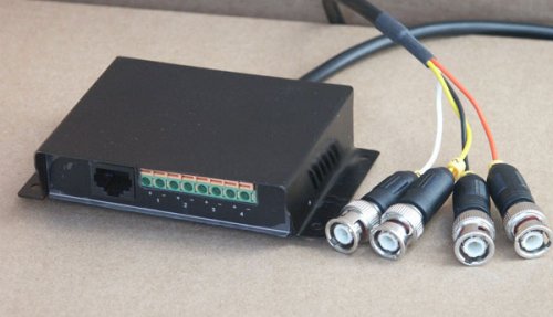 VideoSecu 4 Channel Passive Video Balun Network Transceiver for Cat5 Cable 1BL