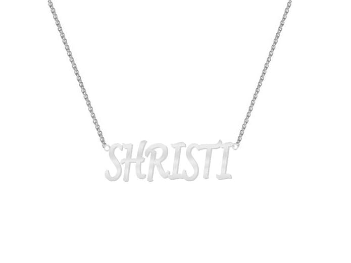 Buy Jewelzon Silver Shristi Name Pendent For Women At Amazon In