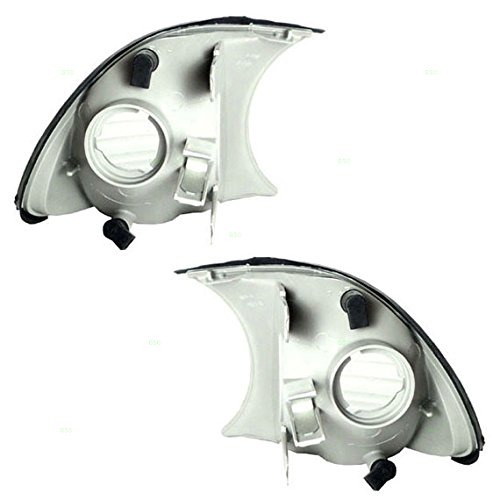 Driver and Passenger Park Signal Corner Marker Lights Lamps Clear Lenses Replacement for BMW E46 63126904307 63126904308