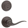 Kwikset Tustin Keyed Entry Lever and Single Cylinder Deadbolt Combo Pack with Microban Antimicrobial Protection…