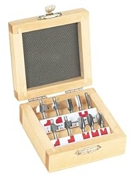 Vástago steelex D2721 1 8-Inch Mini Router Bit Set, 10 unidades)