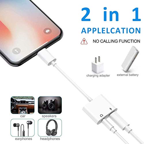 [Apple MFi Certified] 2PACK iPhone Headphones Adapter,