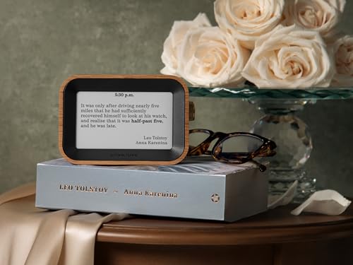 Author Clock – Literary Clock that Tells Time Using Book Quotes | Unique Gift for Book Lovers | New Quote Every Minute | Vol 1, Small