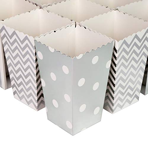 HANSGO Small Popcorn Boxes, 36PCS Striped Popcorn Paper Bags Popcorn Containers Cardboard Candy Containers for Carnival Movie Theater