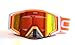 CRG Motocross ATV Dirt Bike Off Road Racing Goggles Adult T815-105 Series (Orange and White)