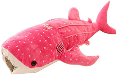 LamourBear Stuffed Animal Plush Toy Whale Shark 28.7 in Gift for Kids Boys Girls Rose Red