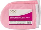 Deo Pink Cotton Manicure Pedicure Mitts Booties Liners for Spa Paraffin view 2