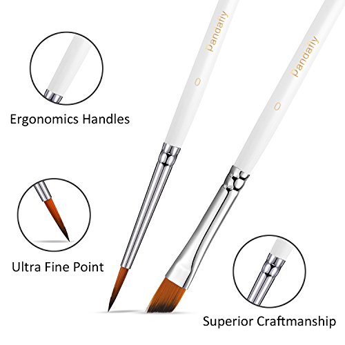18-Piece Detail Paint Brushes Set, Handmade Miniature Fine Paintbrushes for Acrylic Watercolor Oil, Art, Perfect for Rock Painting, Christmas Balls, Scale Models, Figurines, Nail, Face, Airplane Kits
