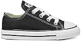 Converse Kids' Chuck Taylor All Star Canvas Low Top Sneaker, Black, 8 M US Toddler