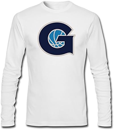 LAVIV Men's Georgetown Hoyas G Basketball T-shirts White Long Sleeves
