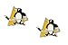 Aminco NHL Pittsburgh Penguins Logo Post Earrings