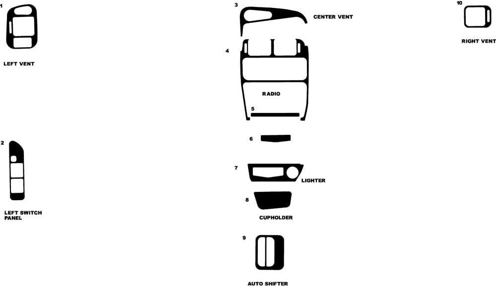 Rvinyl Rdash Dash Kit Decal Trim for Eagle Summit 1993-1994 - Camouflage (Digital)