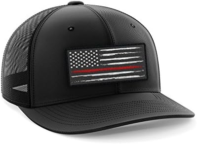 DURO threads Red Line Flag American Fire Fighter Flexfit Hat