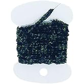 CREATIVE ANGLER Speckled Green Rayon Chenille Fly Tying Thread - Essential for Fly Tying Supplies, 2 Yards - Medium