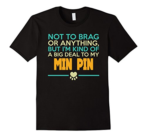 Mens Min Pin Funny Sarcastic Dog T-Shirt 3XL Black