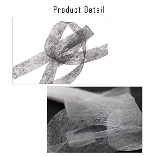 Rolin Roly Fabric Fusing Tape Adhesive Hem White Black Curtains Clothes Dresses Pants Jeans No Sewing Heat Bond Washable Tape Each 70 Yards 2 Pack