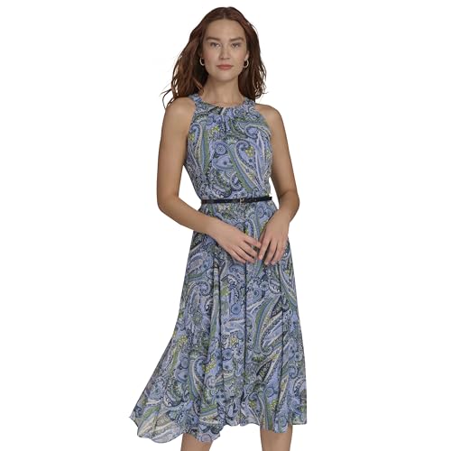 Tommy Hilfiger Women’s Midi Dress Dresses, French Blue Multi, 16