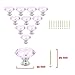 NORTHERN BROTHERS Drawer Knob Pull Handle 30MM Lavender Crystal Glass Diamond Shape Cabinet Drawer Pulls Cupboard Knobs with Screws for Home Office Cabinet Cupboard Bonus Silver Screws DIY(10 knobs)
