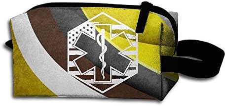 EMT US Flag Unisex Portable Sewing Kit Medicine Bag Sport Gym Outdoor Cosmetic Bags