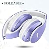 Bluetooth-HeadphonesTuinyo-Wireless-Headphones-Over-Ear-with-Microphone-Foldable-Lightweight-Stereo-Wireless-Headset-for-Travel-Work-TV-PC-Cellphone-Purple TUINYO Bluetooth Headphones, Wireless Headphones Over Ear with Microphone, Foldable & Lightweight Stereo Wireless…