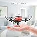 Holyton Mini RC Battle Drones with Infrared Fighting Function, Altitude Hold Mode, Headless Mode and 3D Flips, RTF Quadcopter Easy Fly for Kids and Beginners, Color Blue and Red, Pack of 2