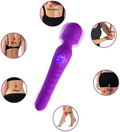 Cordless Electric Massager-Waterproof Handheld Massager-makes it Great for Neck, Back and Foot Massage Muscle Aches and Sports Recovery(Purple)