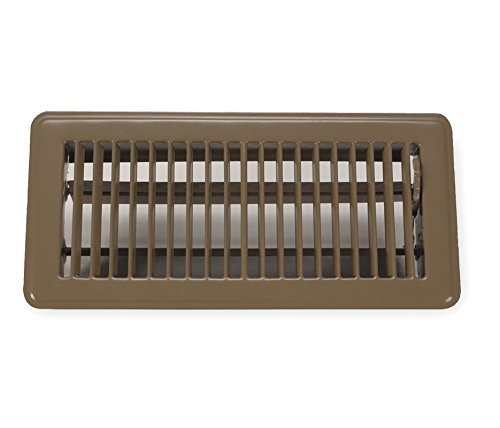 Rocky Mountain Goods 4x12 Heavy Duty Floor Register Vent - Walkable, Scratch-Resistant Finish, Easy Airflow Adjuster, Lifetime Warranty (Brown)