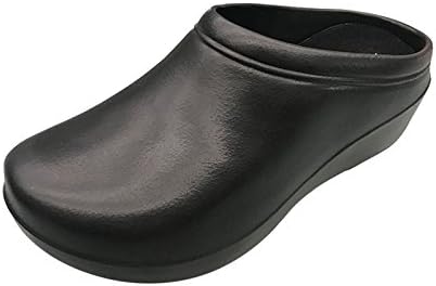GreenBox Official Women Black Non Slip Super Light Weight Hospital Restaurant Slip on Shoe US 7 (M)