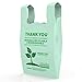 Truebion Eco Friendly, 100% Biodegradable & Compostable Certified ASTM D5511 D5526,Thank You T-Shirt Grocery Shopping Bags - 500 Count