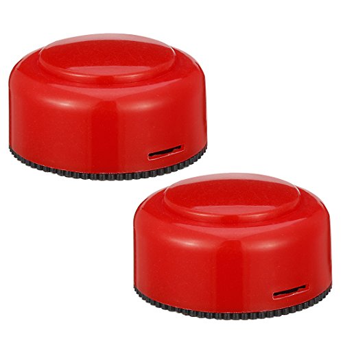 uxcell Tap Lights Battery Powered Touch Sensor LED Lamp Push Night Light Wireless Stick-on 1.8inch Red Colored 2 Packs for Closet Cabinet Bedroom Storage Shed Hallway Stair