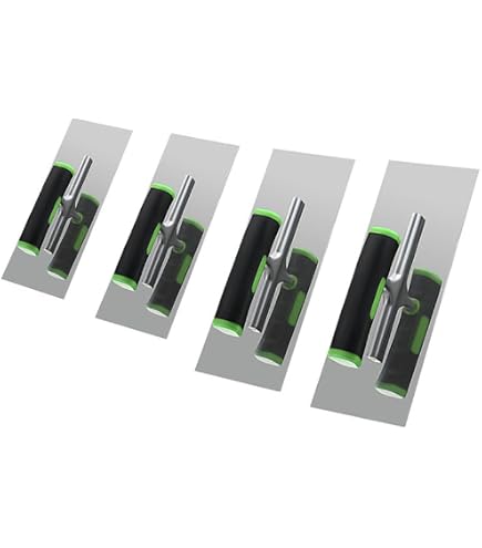 Hubaow 3-Piece Drywall Trowel Set – 0.7mm Carbon Steel Finishing Trowels With Soft Handle