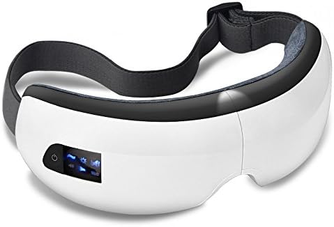 Eye Massager with Heating and bluetooth Music, Compression Three Modes, Eye Care Stress Relief (white)