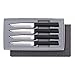 RADA Cutlery 4-Piece Serrated Steak Knife Gift Set (G24S), Stainless Steel Hollow Ground Blades, Made in USA, Black Handles