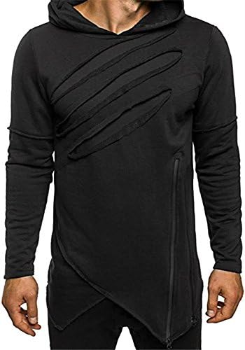 Men's Creed Assassin Costume Ripped Irg Hoodie Sweatshirt Pullover Shirt Black