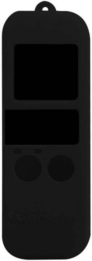 Childplaymate Silicone Cover Case with Lanyard Rope for DJI OSMO Pocket Gimbal (Black)