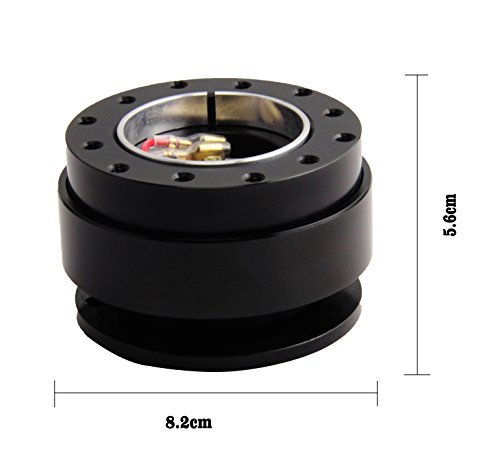Leadrise Black Steering Wheel Quick Release Hub Adapter Snap Off Boss Kit Universal - Thumbnail 4