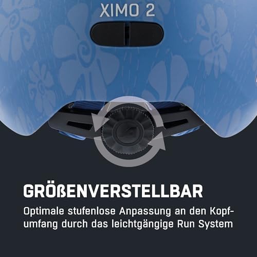 Ximo 2 L.E. Kinderfahrradhelm, Soft bl. Flow. matt, 47-51 cm