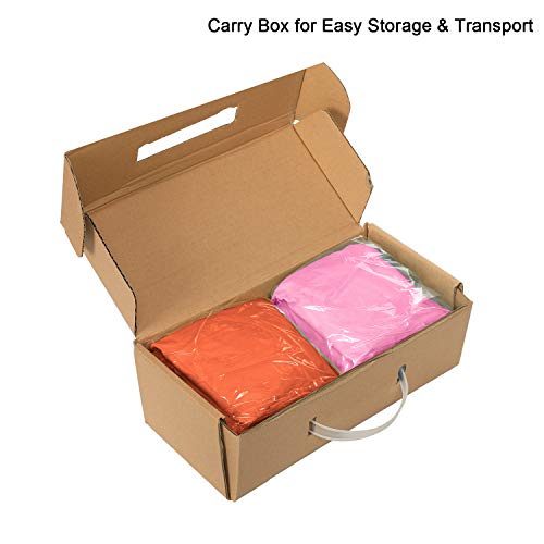 OOFIT Cornhole Bean Bags Set of 8 Weather Resistant for Tossing Corn Hole Game with Carrying Box (Pink, Orange)