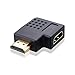 WOVTE HDMI Right Angle Port Saver Vertical Flat Adapter Male to Female 90 Degree&270 Degree Combo